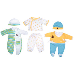 Lot de 3 pyjamas mixtes pour poupées 40/42 cm