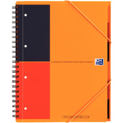 Cahier-trieur à reliure intégrale ORGANISERBOOK format A4+ ligné 6 mm,