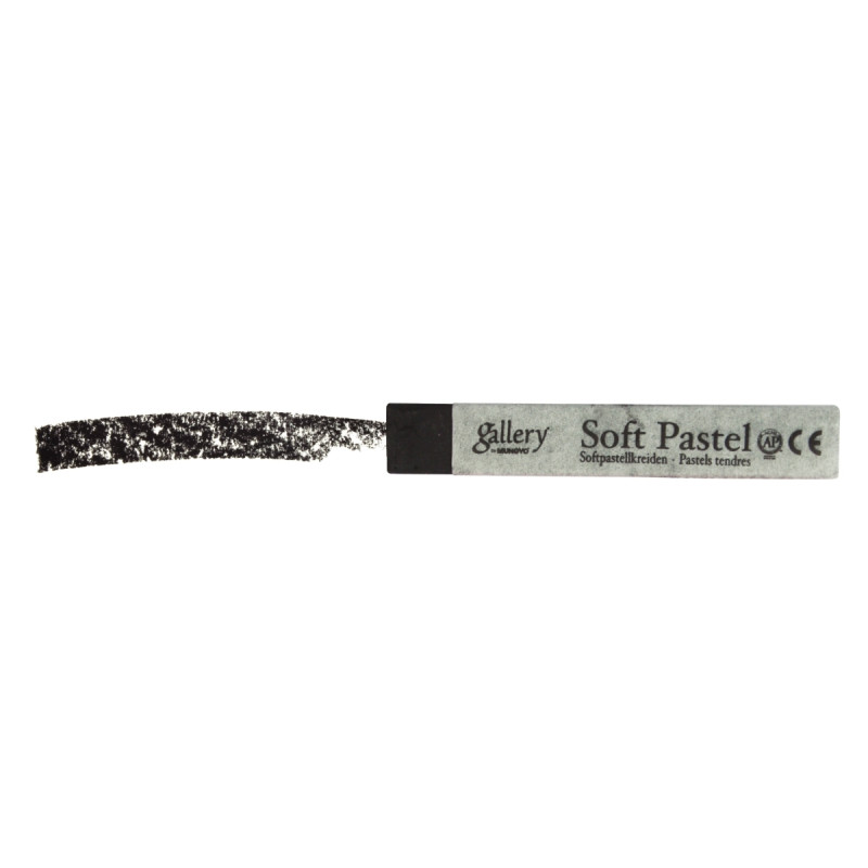 Boîte de 6 pastels secs tendres carrés noires