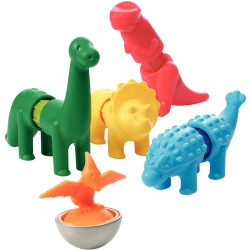 Lot de 5 puzzles magnétiques SMARTMAX, les dinosaures