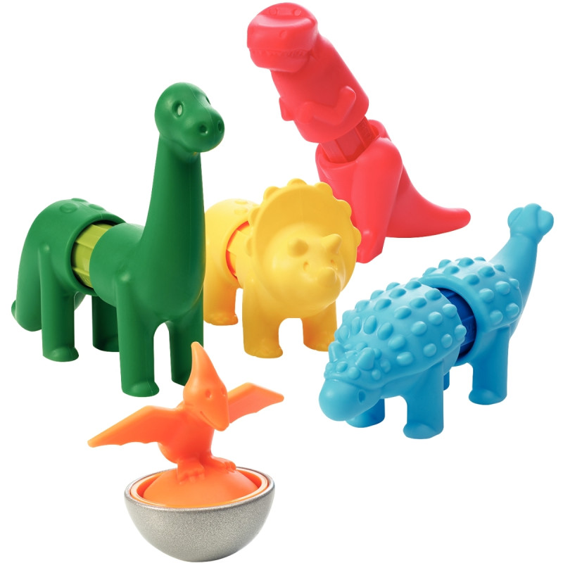 Lot de 5 puzzles magnétiques SMARTMAX, les dinosaures