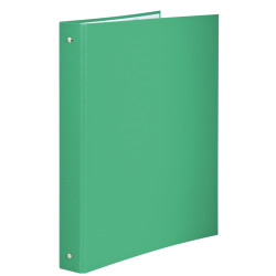 Classeur 4 anneaux en carton plastifié, format A4, dos 4 cm, vert