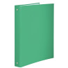 Classeur 4 anneaux en carton plastifié, format A4, dos 4 cm, vert