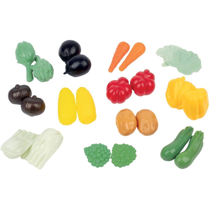 Sachet de 24 légumes assortis en plastique, petits modèles