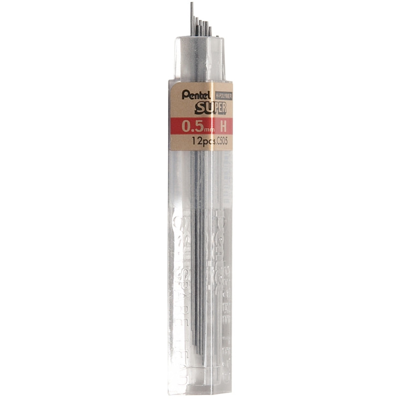 Étui de 12 mines Hi-Polymer 0,5 mm H