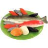 Sachet de 12 poissons en plastique