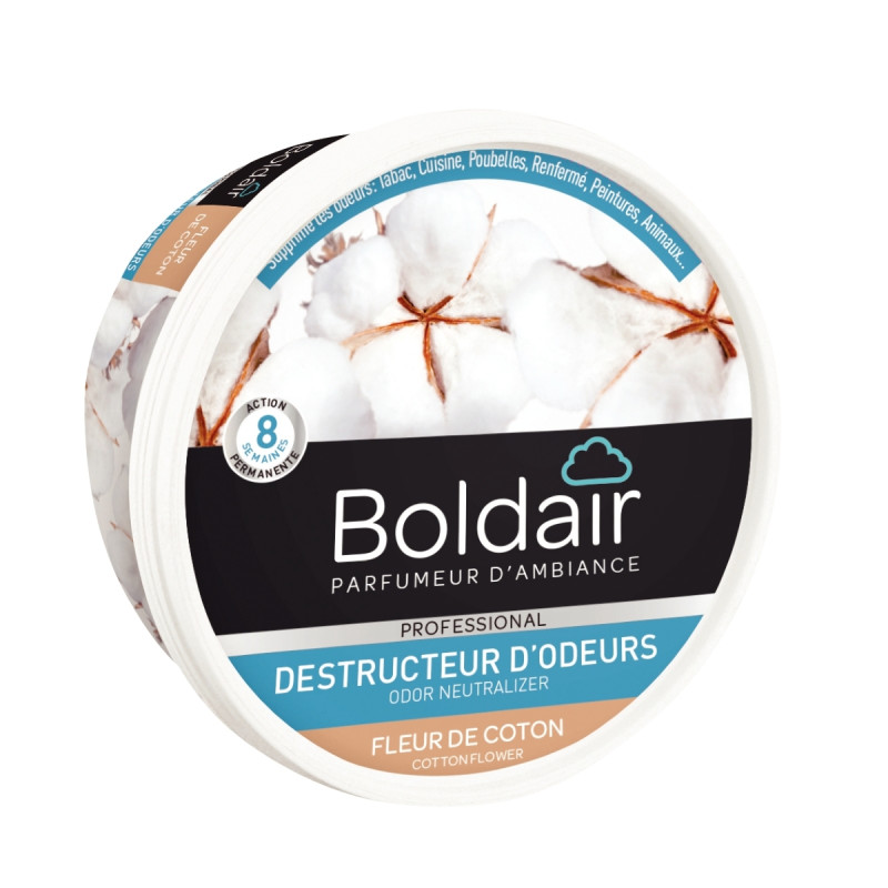 Boite gel destructeur d'odeurs BOLDAIR fleur de coton