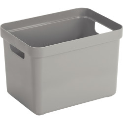 Boite de rangement 18L gris clair