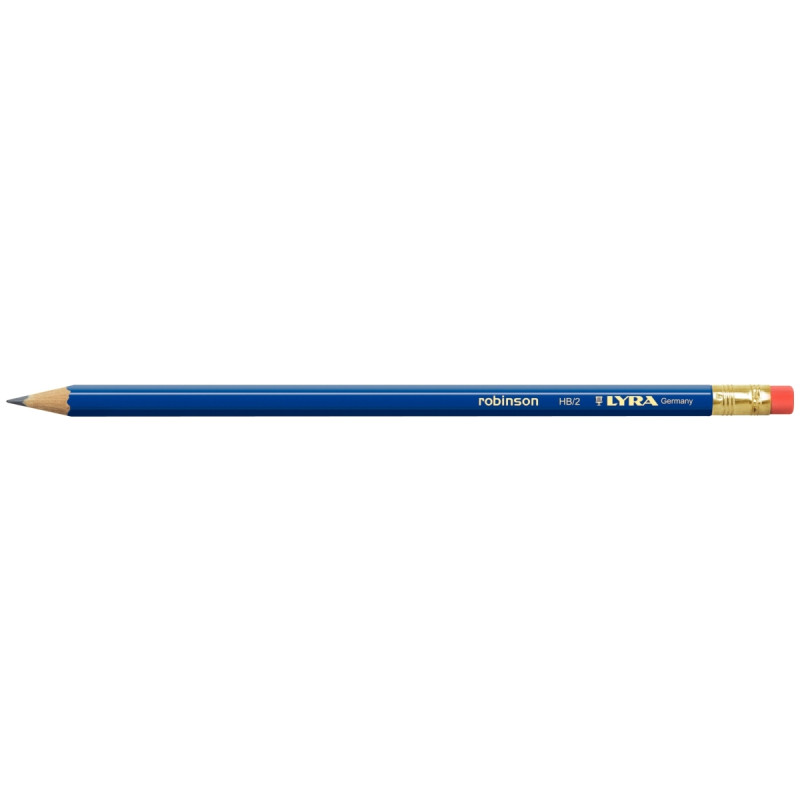 Boîte de 12 crayons graphite Robison HB bout gomme