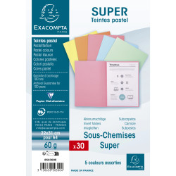 Paquet de 30 sous-chemises SUPER 60 - 22x31cm