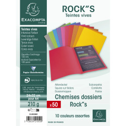 Paquet de 50 chemises ROCK''S 210 - 24x32cm