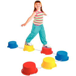 Set de 6 pierres diamètre 30cm hauteur 13cm avec fil