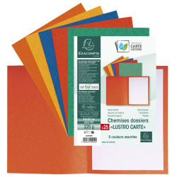 Paquet de 25 Chemises Lustro-Carte 225gm2 - 24x32cm