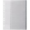 Jeu de 31 intercalaires numériques en polypropylène gris, format A4+