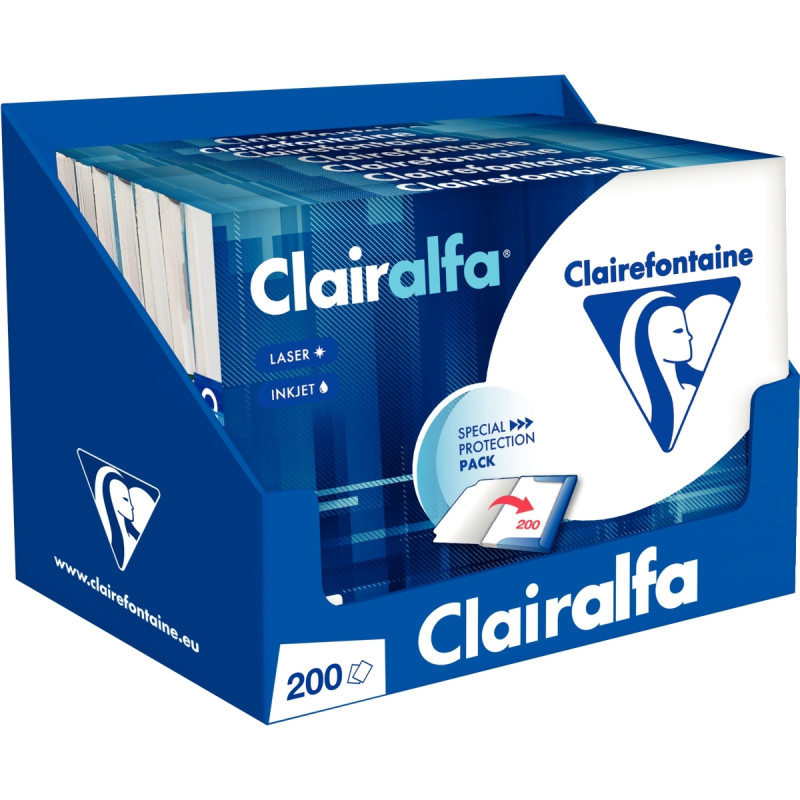 Etui de 200 feuilles format A4 80 grammes blanc CLAIRALFA