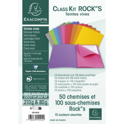 Pack 50 chemises + 100 sous chemises ROCK''S pour A4