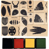 Tampons encreurs insectes 17x13cm