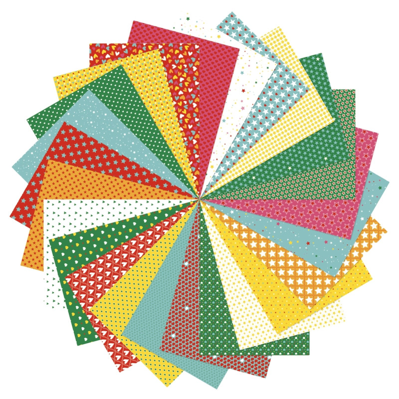 Paquet de 96 feuilles papier coeur étoiles 80g format A4