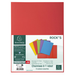 Paquet de 50 chemises 1 rabat ROCK''S 210 - 24x32cm