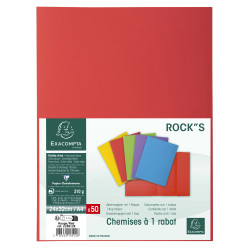 Paquet de 50 chemises 1 rabat ROCK''S 210 - 24x32cm