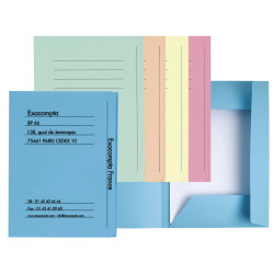 Paquet 50 chemises imprimées 3 rabats SUPER 210 - 24x32cm