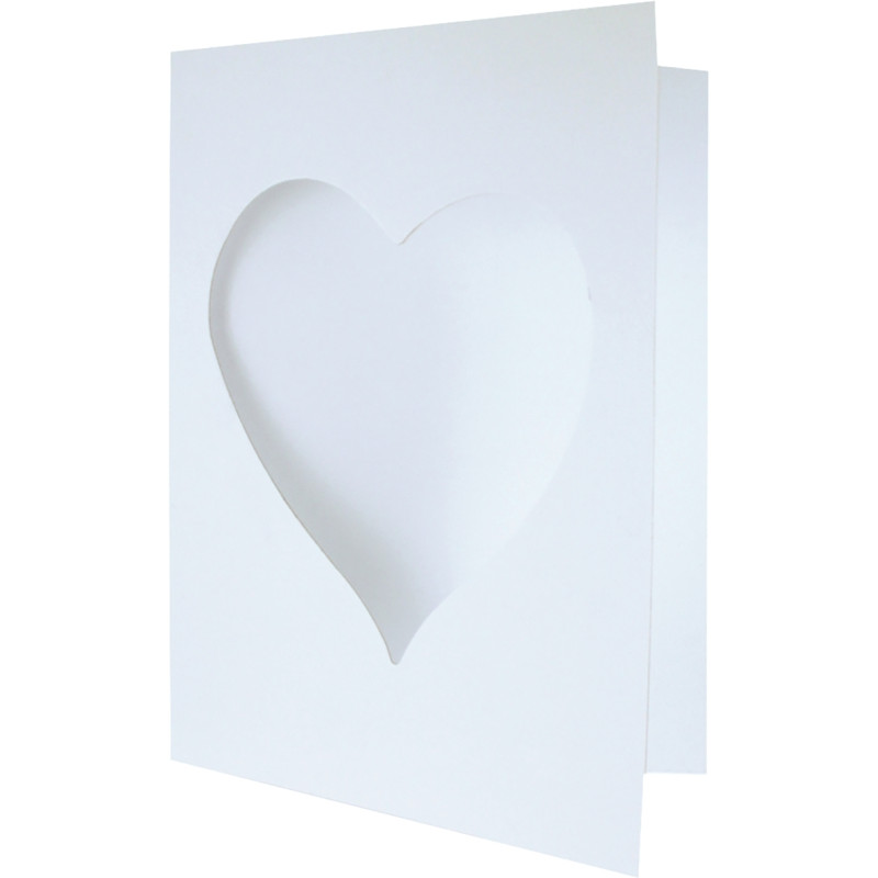 Lot de 10 cartes photo cœur en carton