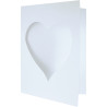Lot de 10 cartes photo cœur en carton