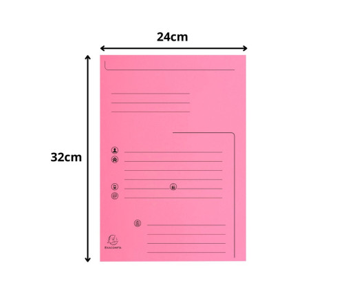 Paquet de 25 chemises 2 rabats SUPER 210 Contact - 24x32cm