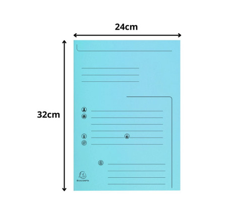 Paquet de 25 chemises 2 rabats SUPER 210 Contact - 24x32cm