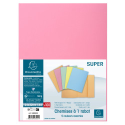 Paquet 100 chemises 1 rabat SUPER 160 - 24x32cm