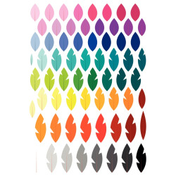 Pochette de 1320 gommettes adhésives repositionnables plumes assorties