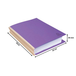 Paquet de 10 chemises à soufflet dos toilé ROCK''S 320g/m2 - 24x32cm