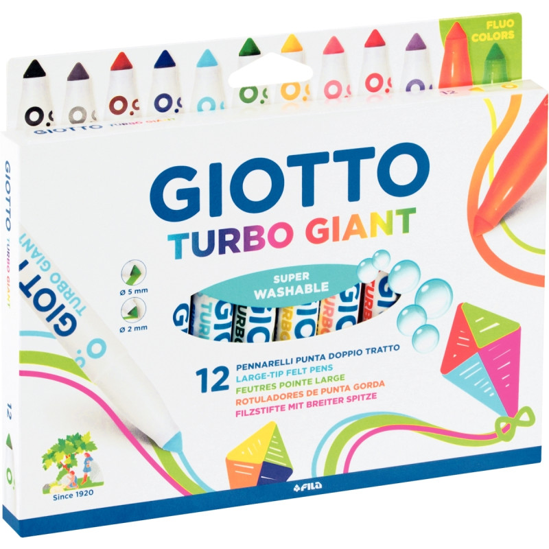 Étui de 12 feutres Turbo Giant assortis