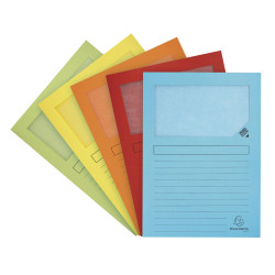Paquet de 50 chemises à fenêtre à soufflet SUPER 160g/m2 - 22x31cm