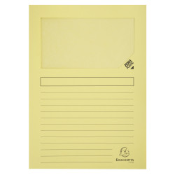 Paquet de 50 chemises à fenêtre à soufflet SUPER 160g/m2 - 22x31cm