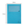 Paquet de 50 chemises à fenêtre à soufflet SUPER 160g/m2 - 22x31cm