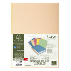 Paquet de 25 chemises dos toilé Forever® 320g/m2 - 24x32cm