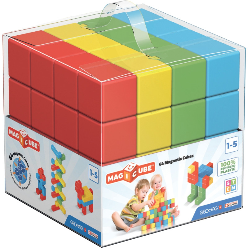 Lot de 64 cubes magnétiques MAGICUBE opaques