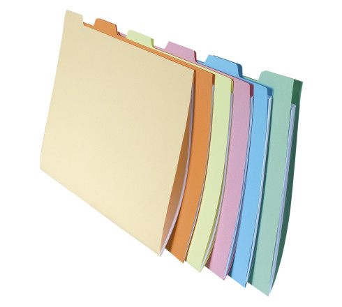 Paquet de 10x6 chemises compartiments a onglets pour tiroir SUPER 210 - 24x32cm