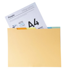 Paquet de 10x6 chemises compartiments a onglets pour tiroir SUPER 210 - 24x32cm
