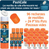6 STICK PASTI COLLE x 16 + 24 POTS VIDE