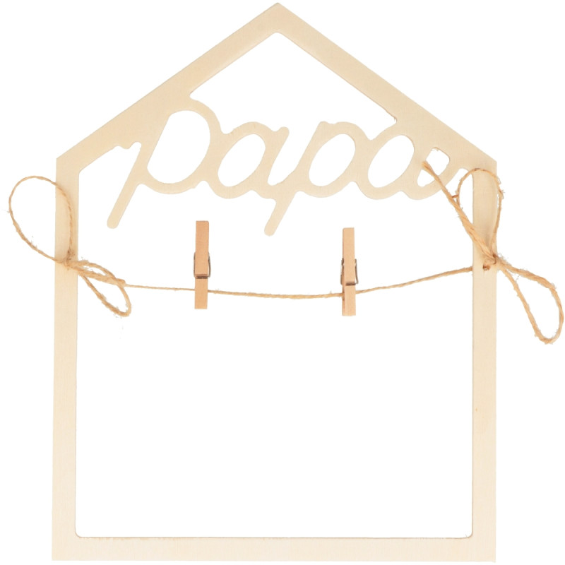 Cadre en bois 2D, Papa
