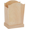 Lot de 5 pots à crayons en bois, hauteur 15 cm