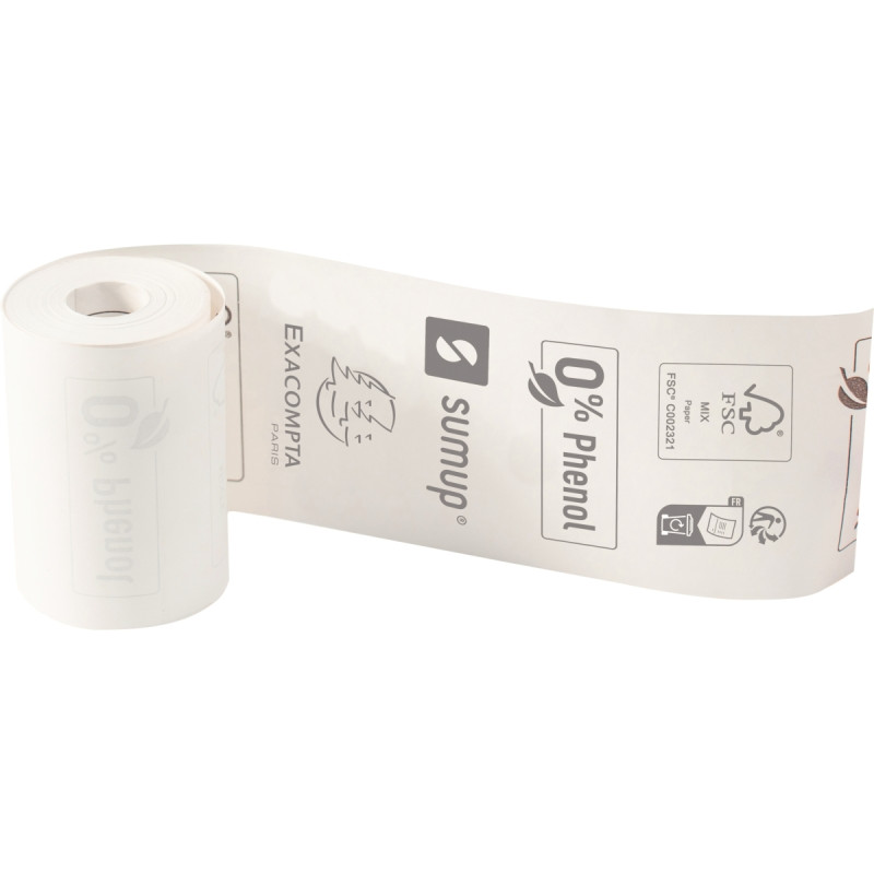Paquet de 20 bobines thermiques format 57mm x 30mm x 9m pour Sumup