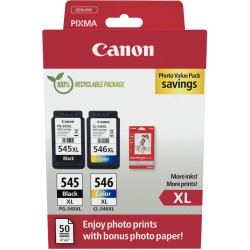 Canon 545XL/546XL lot 2 cartouches encre noir & couleurs hte capa auth