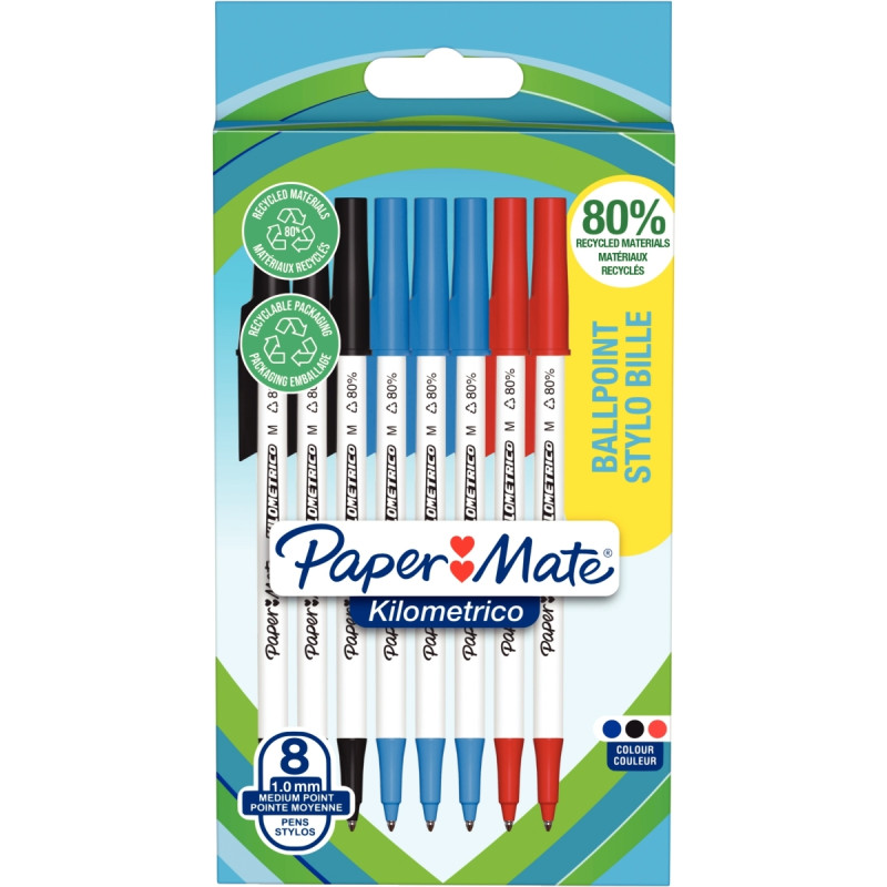 Pochette de 8 stylos Kilométrico assortis