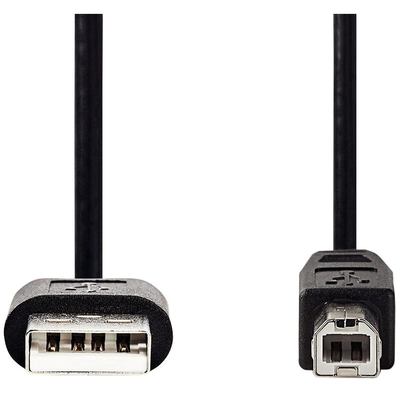Cordon USB 2.0 type A mâle vers type B mâle 2m noir