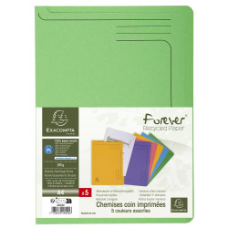 Paquet 5 chemises coin Forever® - A4