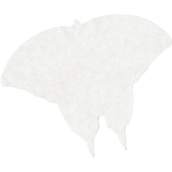 Sachet de 48 papillons en papier diffuseur blanc format 23 x 18 cm
