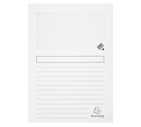 Paquet de 40 + 10 chemises à fenêtre SUPER 160g/m2 - 22x31cm